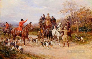 交差点での僅差のミス ヘイウッド・ハーディの乗馬 Oil Paintings
